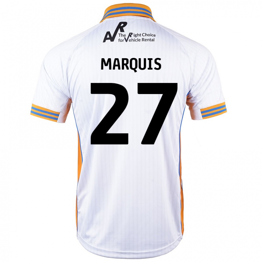 Niño Camiseta John Marquis #27 Blanco 2ª Equipación 2024/25 La Camisa