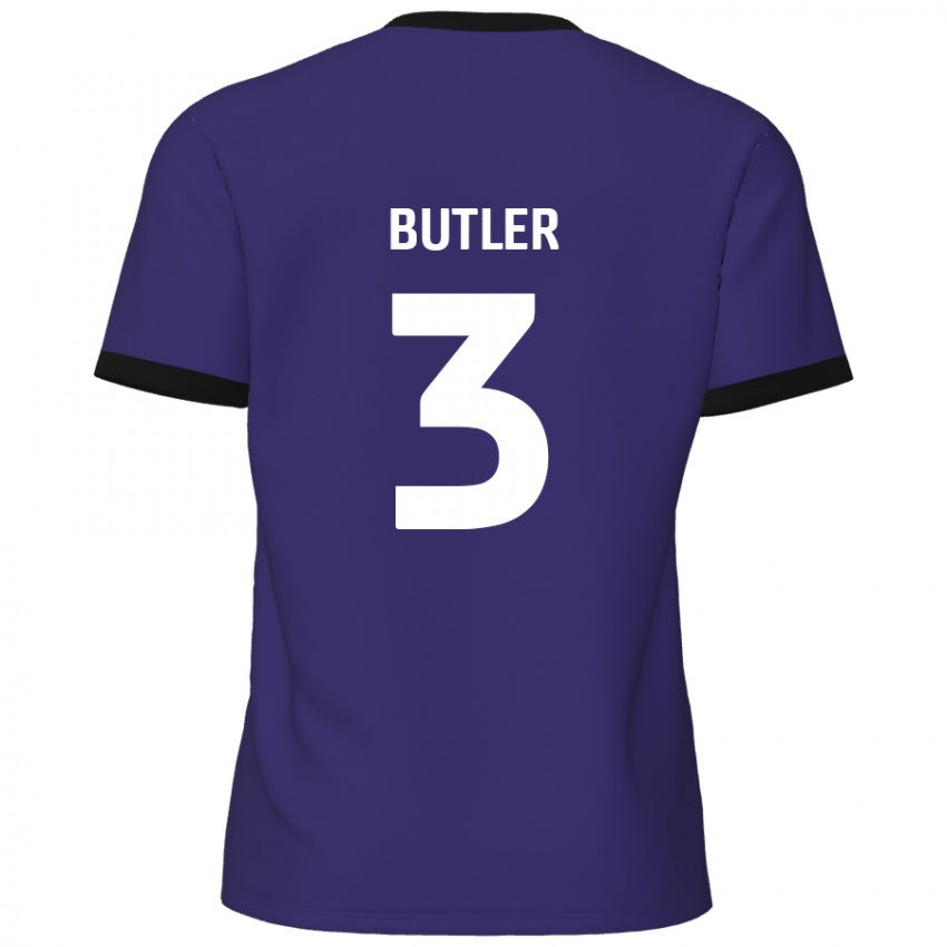 Niño Camiseta Dan Butler #3 Púrpura 2ª Equipación 2024/25 La Camisa