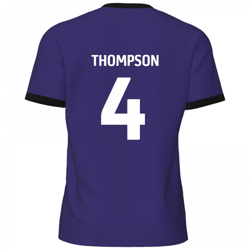 Niño Camiseta Nathan Thompson #4 Púrpura 2ª Equipación 2024/25 La Camisa