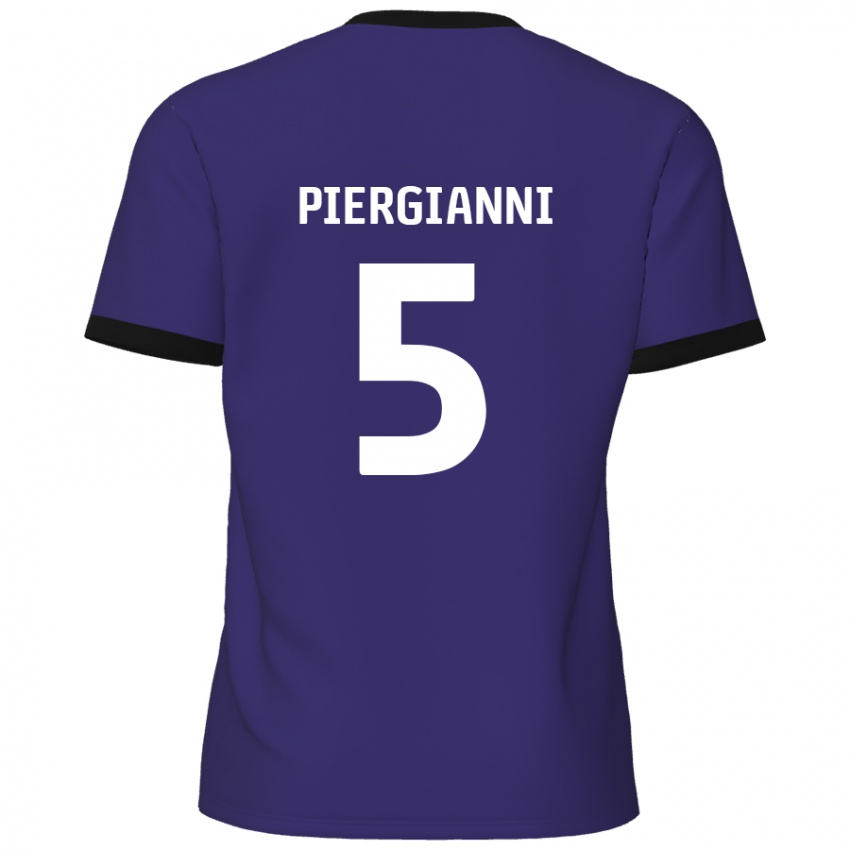 Niño Camiseta Carl Piergianni #5 Púrpura 2ª Equipación 2024/25 La Camisa