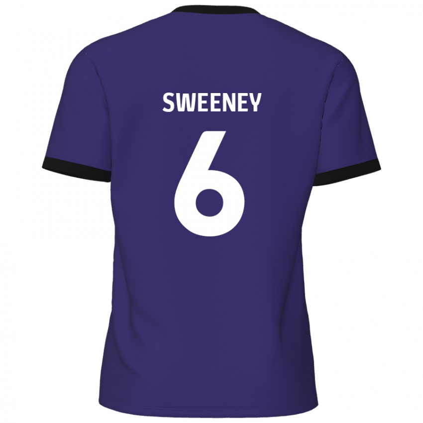 Niño Camiseta Dan Sweeney #6 Púrpura 2ª Equipación 2024/25 La Camisa