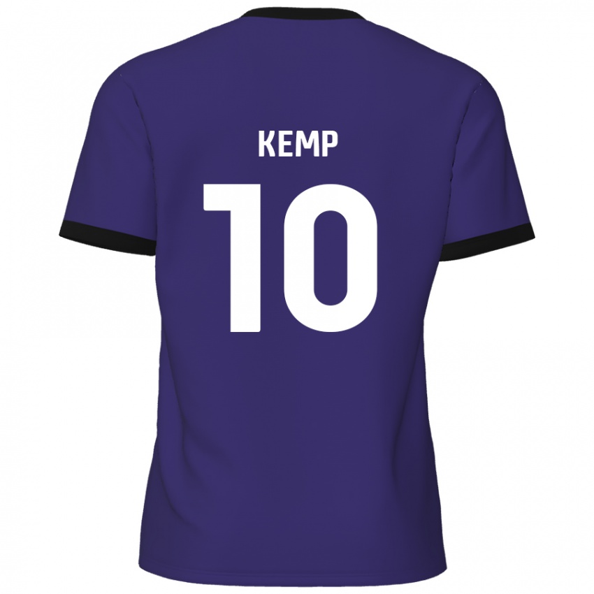 Niño Camiseta Dan Kemp #10 Púrpura 2ª Equipación 2024/25 La Camisa