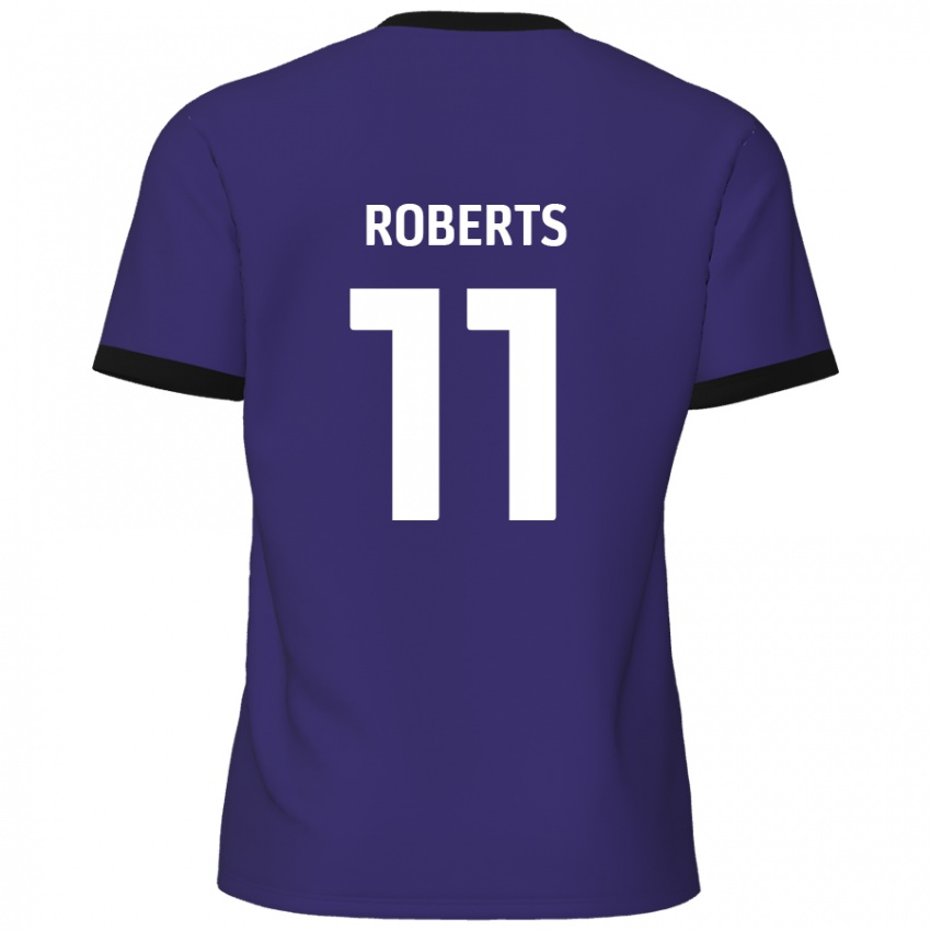 Niño Camiseta Jordan Roberts #11 Púrpura 2ª Equipación 2024/25 La Camisa