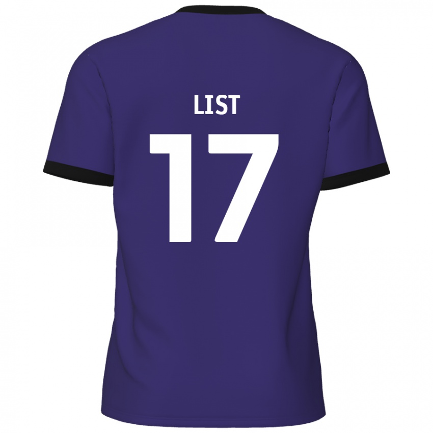 Niño Camiseta Elliott List #17 Púrpura 2ª Equipación 2024/25 La Camisa