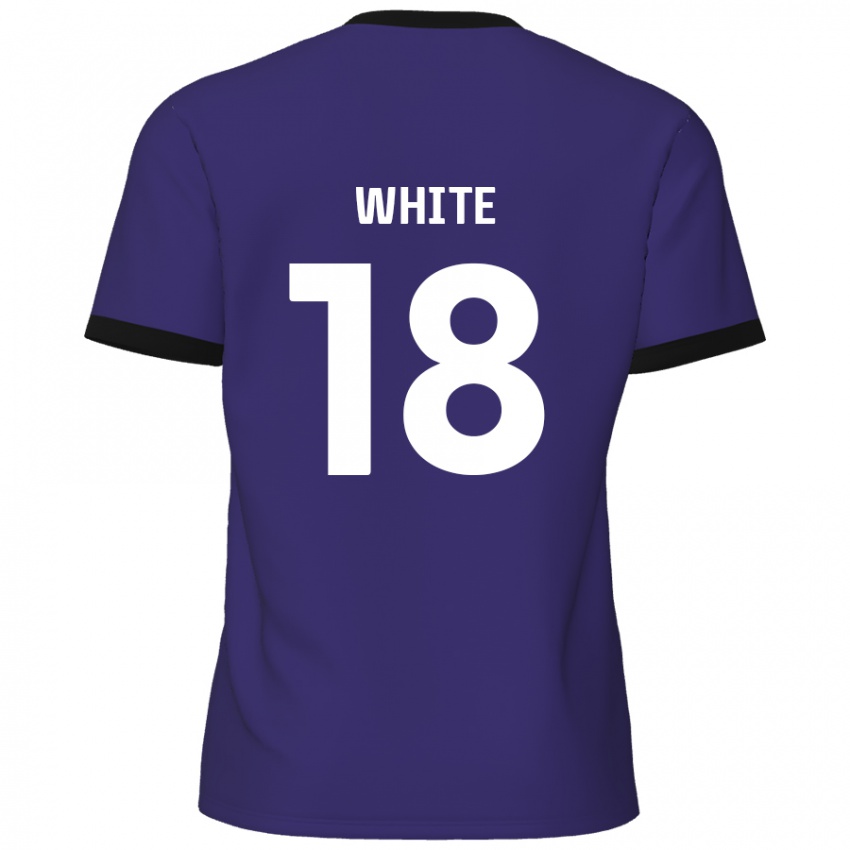 Niño Camiseta Harvey White #18 Púrpura 2ª Equipación 2024/25 La Camisa