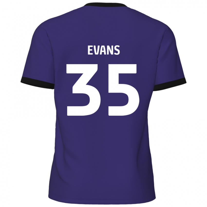 Niño Camiseta Makise Evans #35 Púrpura 2ª Equipación 2024/25 La Camisa