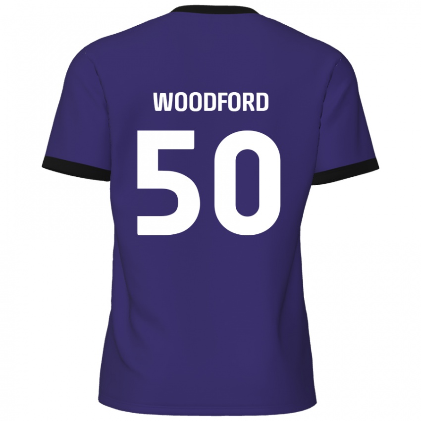 Niño Camiseta Max Woodford #50 Púrpura 2ª Equipación 2024/25 La Camisa