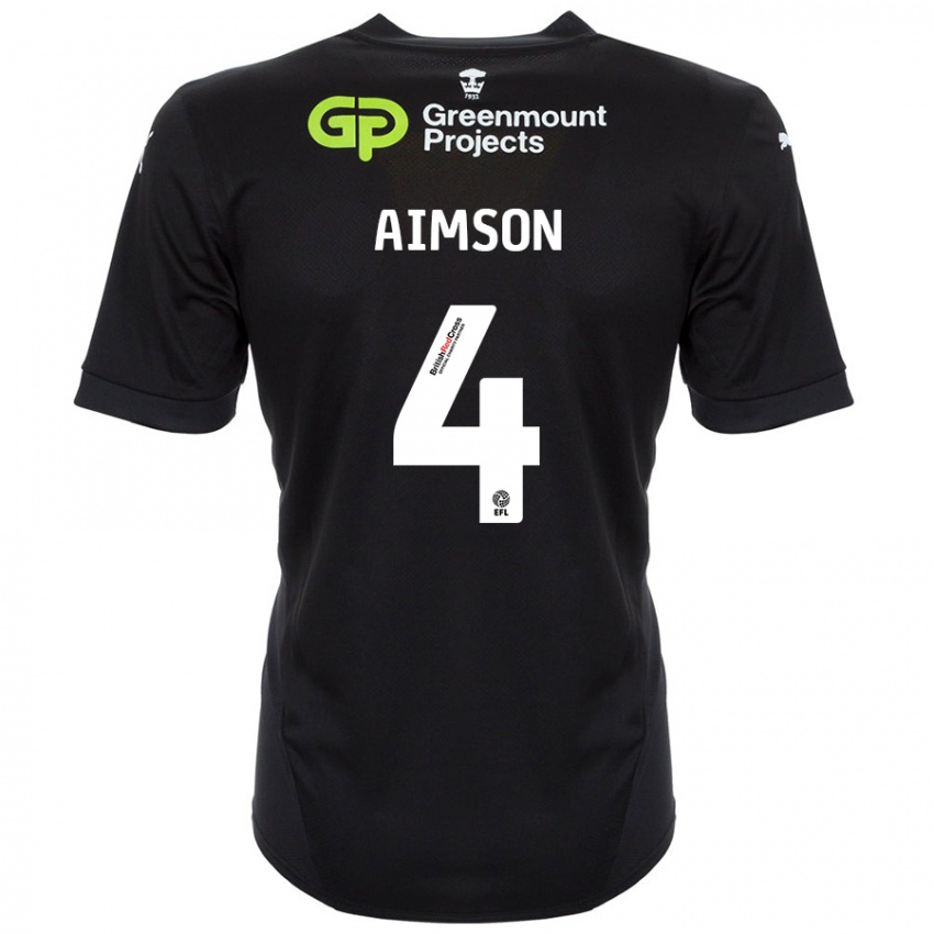 Niño Camiseta Will Aimson #4 Negro 2ª Equipación 2024/25 La Camisa