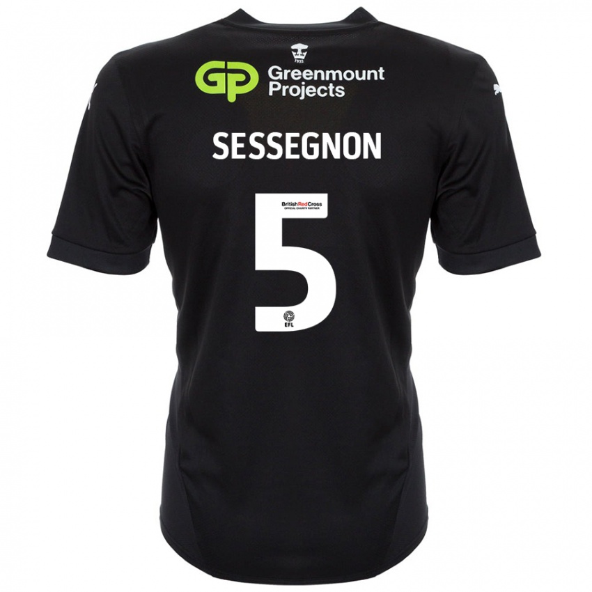 Niño Camiseta Steven Sessegnon #5 Negro 2ª Equipación 2024/25 La Camisa