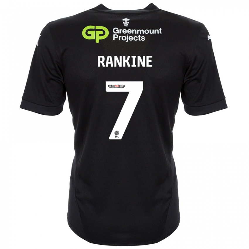 Niño Camiseta Dion Rankine #7 Negro 2ª Equipación 2024/25 La Camisa