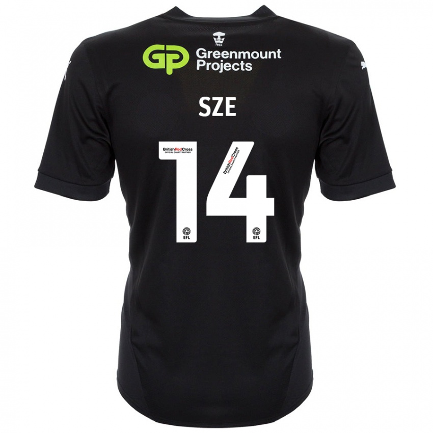 Niño Camiseta Chris Sze #14 Negro 2ª Equipación 2024/25 La Camisa