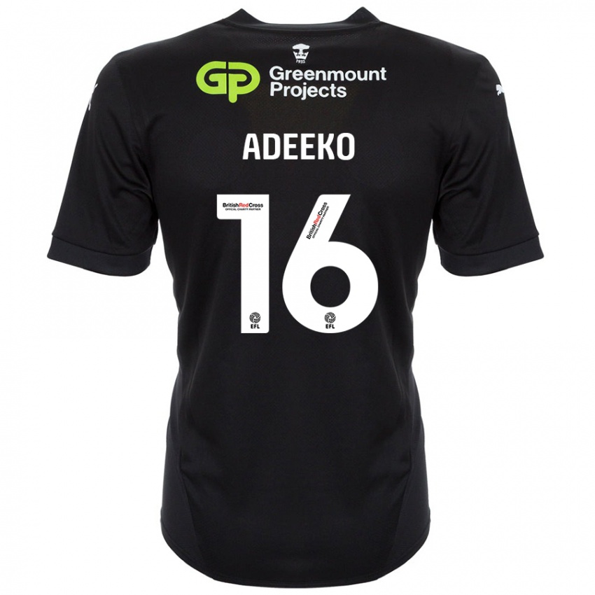 Niño Camiseta Baba Adeeko #16 Negro 2ª Equipación 2024/25 La Camisa