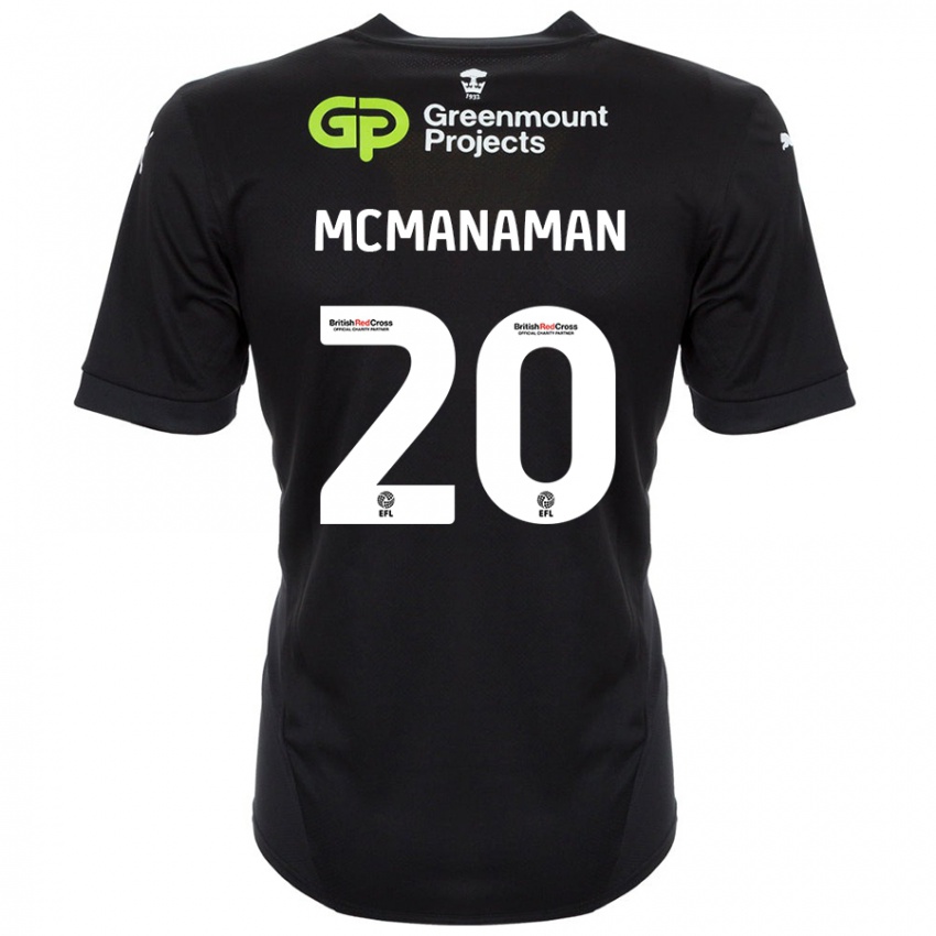 Niño Camiseta Callum Mcmanaman #20 Negro 2ª Equipación 2024/25 La Camisa