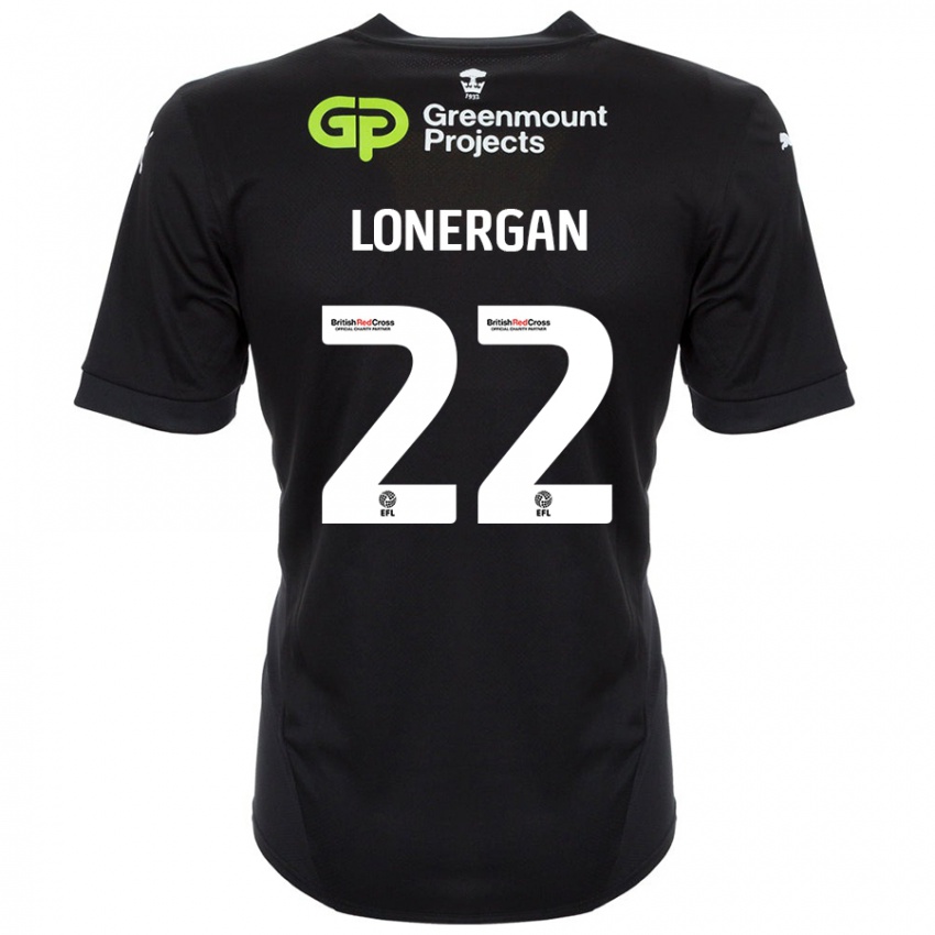 Niño Camiseta Andy Lonergan #22 Negro 2ª Equipación 2024/25 La Camisa