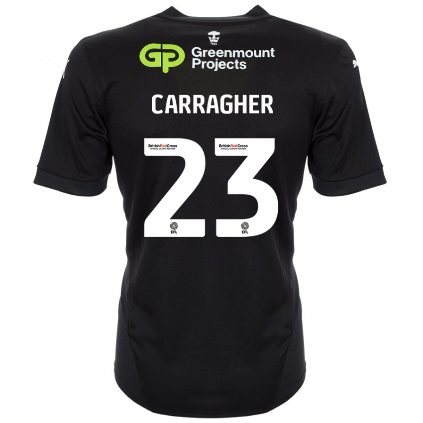 Niño Camiseta James Carragher #23 Negro 2ª Equipación 2024/25 La Camisa