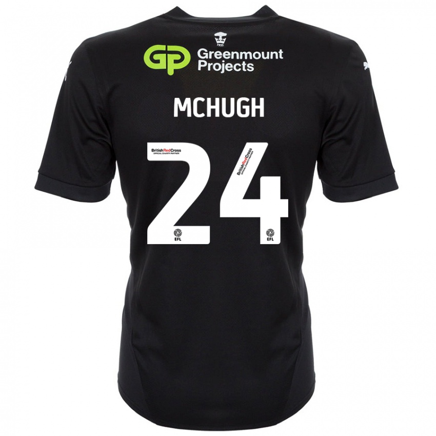 Niño Camiseta Harry Mchugh #24 Negro 2ª Equipación 2024/25 La Camisa