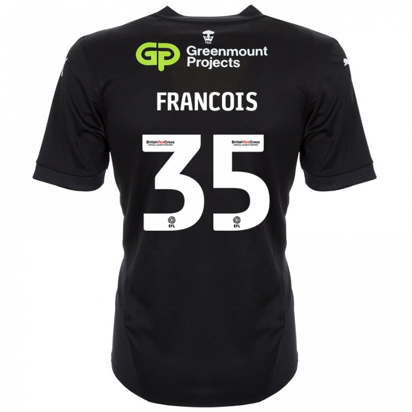 Niño Camiseta Tyrese Francois #35 Negro 2ª Equipación 2024/25 La Camisa