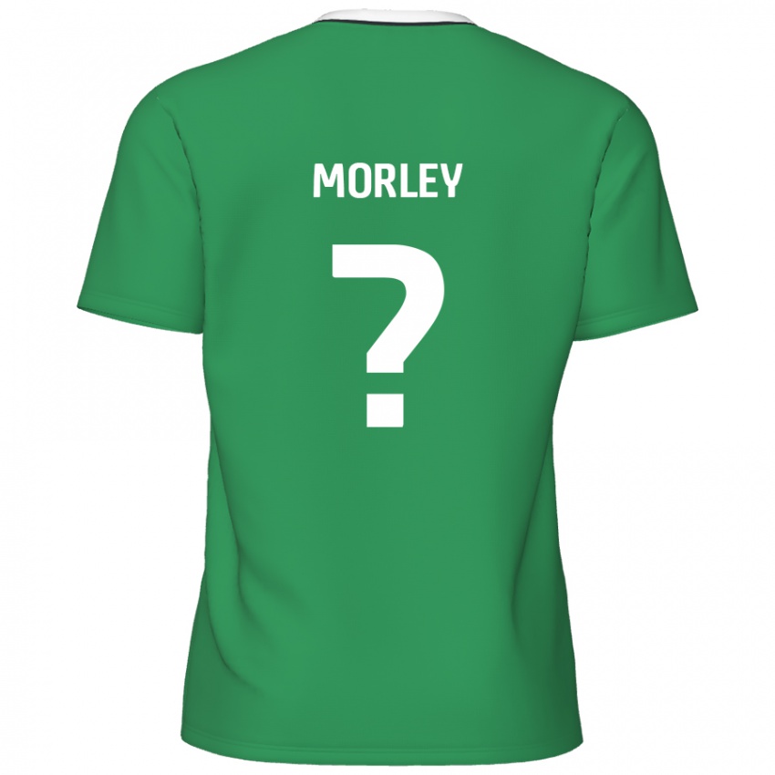 Niño Camiseta Aaron Morley #0 Verde Rayas Blancas 2ª Equipación 2024/25 La Camisa