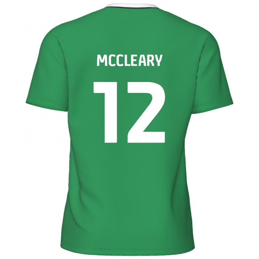 Niño Camiseta Garath Mccleary #12 Verde Rayas Blancas 2ª Equipación 2024/25 La Camisa