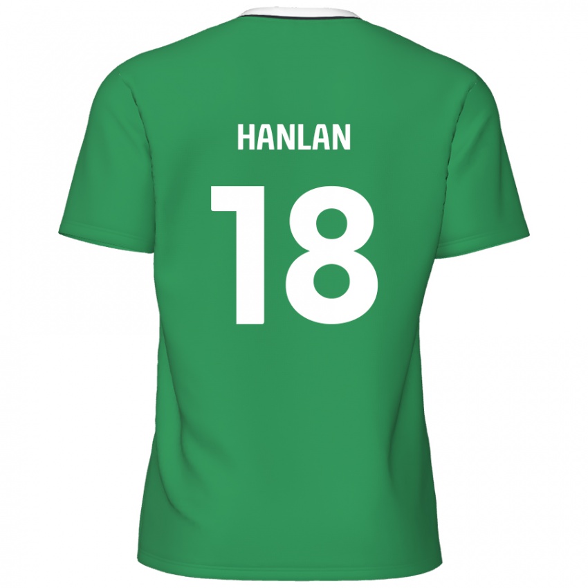 Niño Camiseta Brandon Hanlan #18 Verde Rayas Blancas 2ª Equipación 2024/25 La Camisa