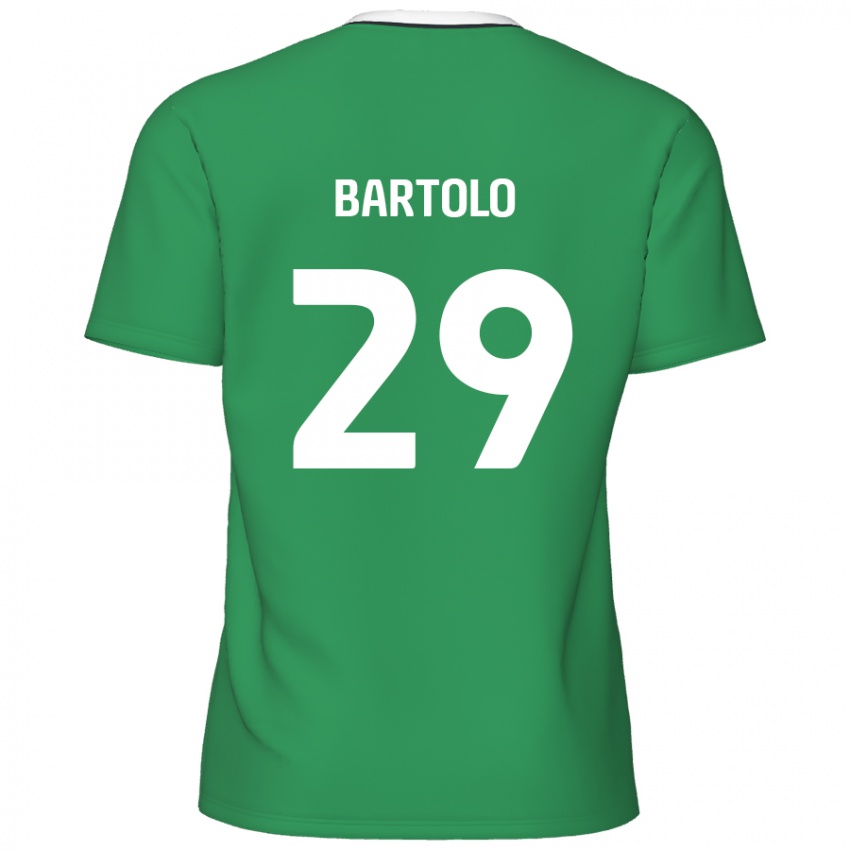 Niño Camiseta Jaiden Bartolo #29 Verde Rayas Blancas 2ª Equipación 2024/25 La Camisa