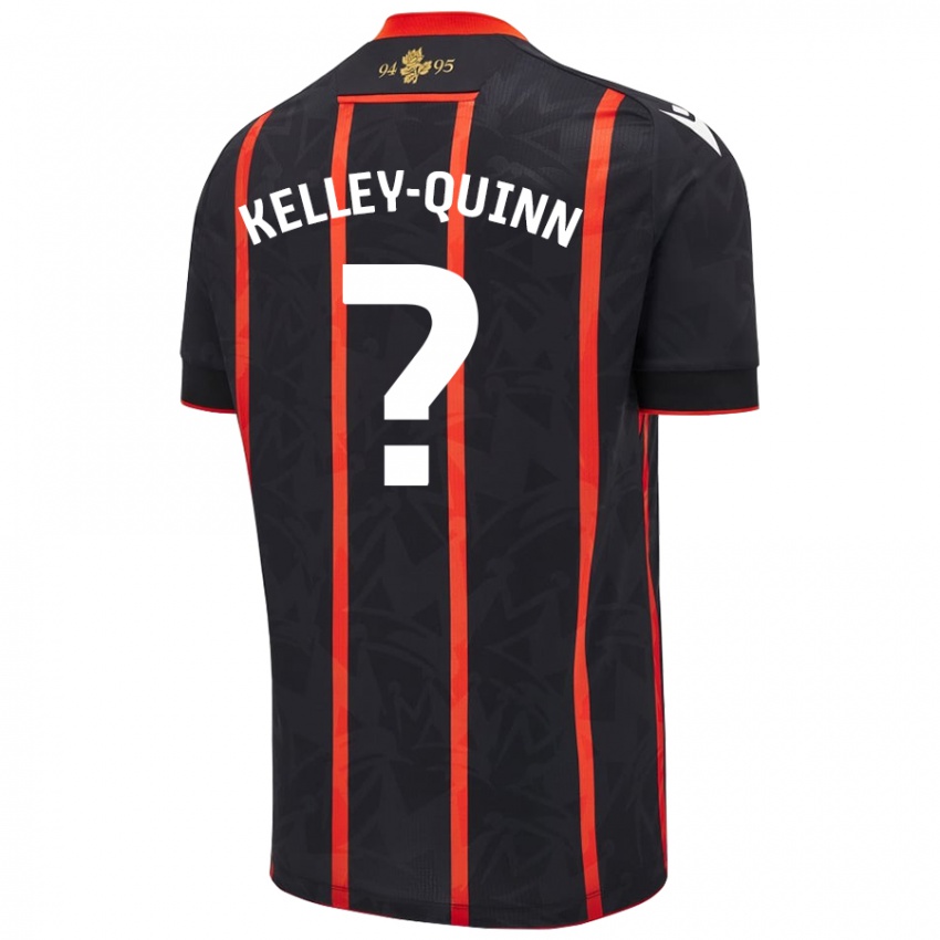 Niño Camiseta Leon Kelley-Quinn #0 Negro Rojo 2ª Equipación 2024/25 La Camisa