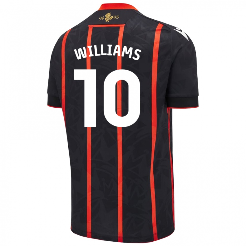 Niño Camiseta Chloe Williams #10 Negro Rojo 2ª Equipación 2024/25 La Camisa