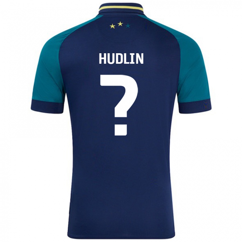 Niño Camiseta Kyle Hudlin #0 Azul Marino Verde Oscuro 2ª Equipación 2024/25 La Camisa