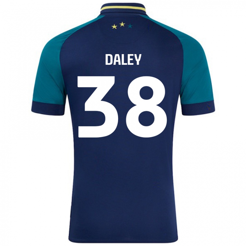 Niño Camiseta Luke Daley #38 Azul Marino Verde Oscuro 2ª Equipación 2024/25 La Camisa