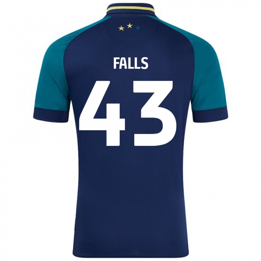 Niño Camiseta Conor Falls #43 Azul Marino Verde Oscuro 2ª Equipación 2024/25 La Camisa