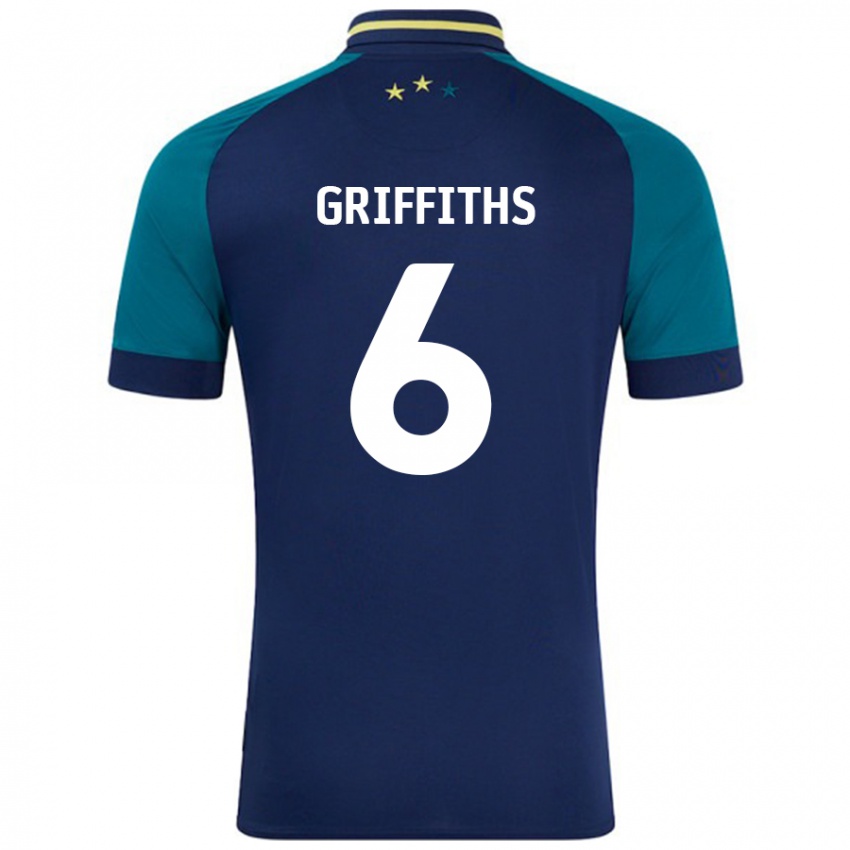 Niño Camiseta Lauren Griffiths #6 Azul Marino Verde Oscuro 2ª Equipación 2024/25 La Camisa