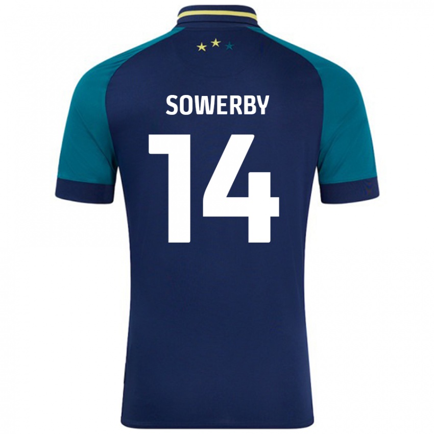 Niño Camiseta Lucy Sowerby #14 Azul Marino Verde Oscuro 2ª Equipación 2024/25 La Camisa