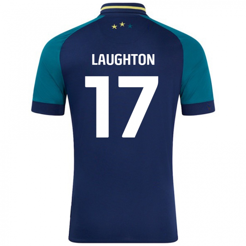 Niño Camiseta Zoe Laughton #17 Azul Marino Verde Oscuro 2ª Equipación 2024/25 La Camisa