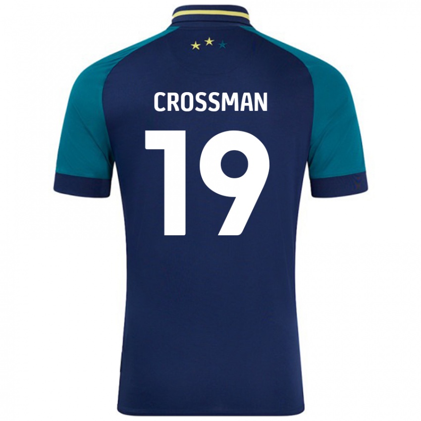 Niño Camiseta Paige Crossman #19 Azul Marino Verde Oscuro 2ª Equipación 2024/25 La Camisa