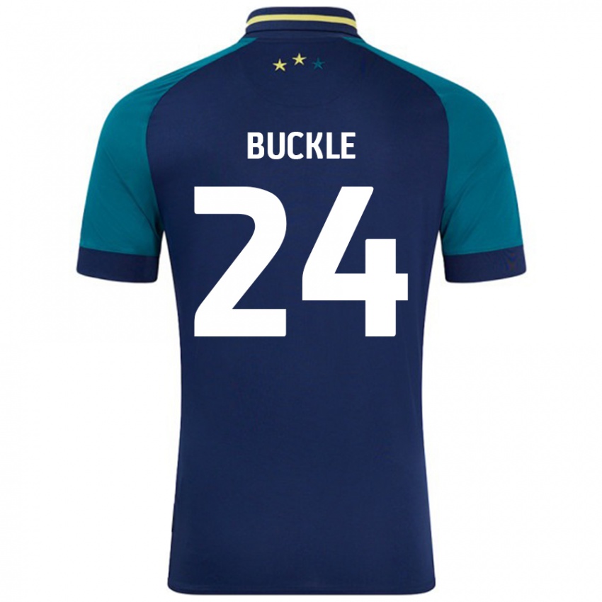 Niño Camiseta Sharone Buckle #24 Azul Marino Verde Oscuro 2ª Equipación 2024/25 La Camisa