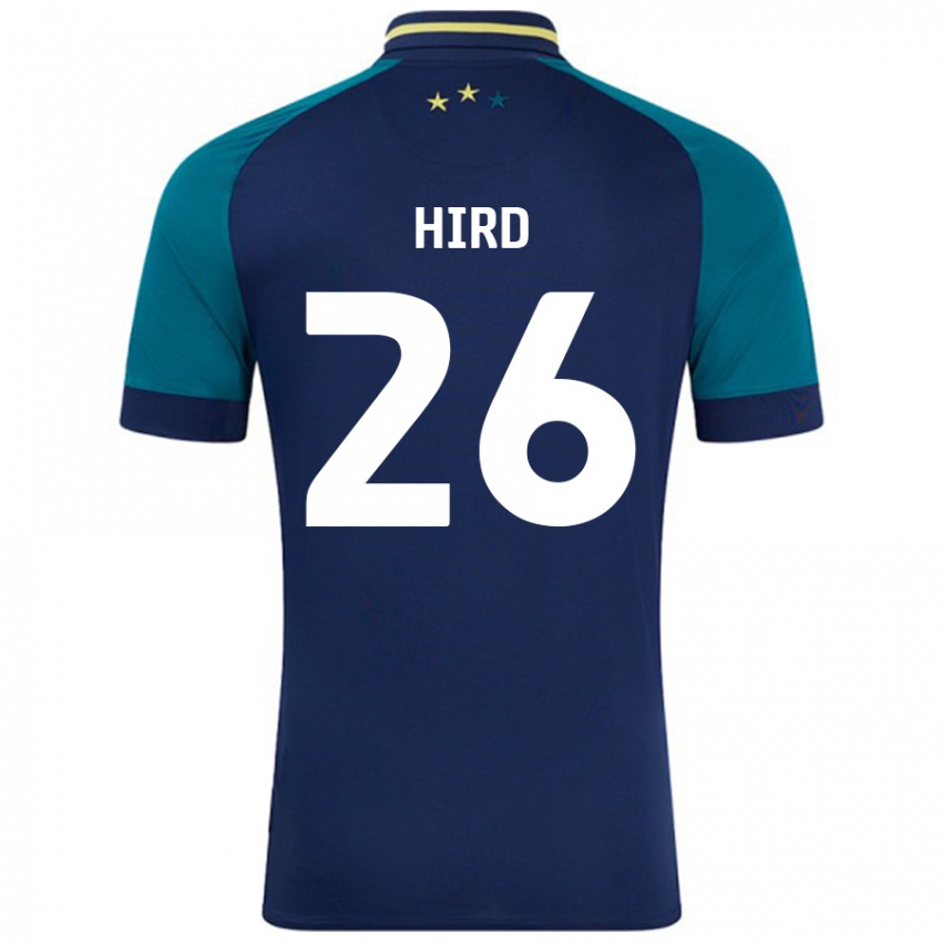 Niño Camiseta Kayley Hird #26 Azul Marino Verde Oscuro 2ª Equipación 2024/25 La Camisa