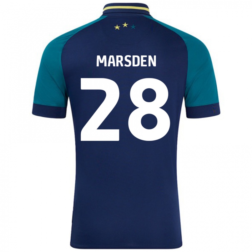 Niño Camiseta Brooke Marsden #28 Azul Marino Verde Oscuro 2ª Equipación 2024/25 La Camisa