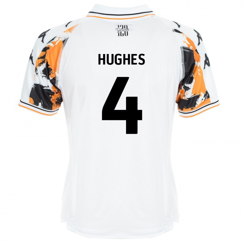 Niño Camiseta Charlie Hughes #4 Blanco 2ª Equipación 2024/25 La Camisa