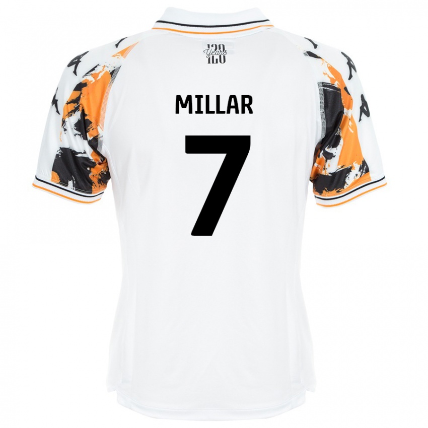 Niño Camiseta Liam Millar #7 Blanco 2ª Equipación 2024/25 La Camisa