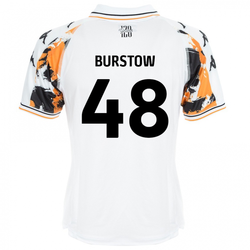 Niño Camiseta Mason Burstow #48 Blanco 2ª Equipación 2024/25 La Camisa