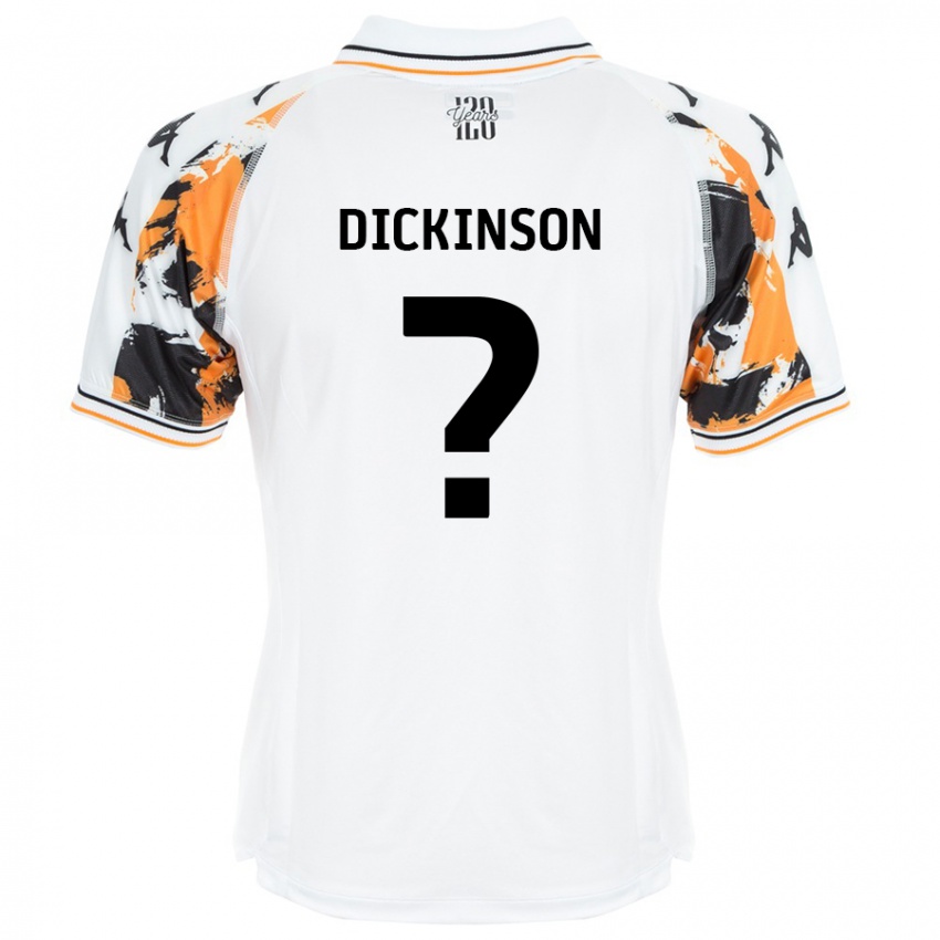 Niño Camiseta George Dickinson #0 Blanco 2ª Equipación 2024/25 La Camisa