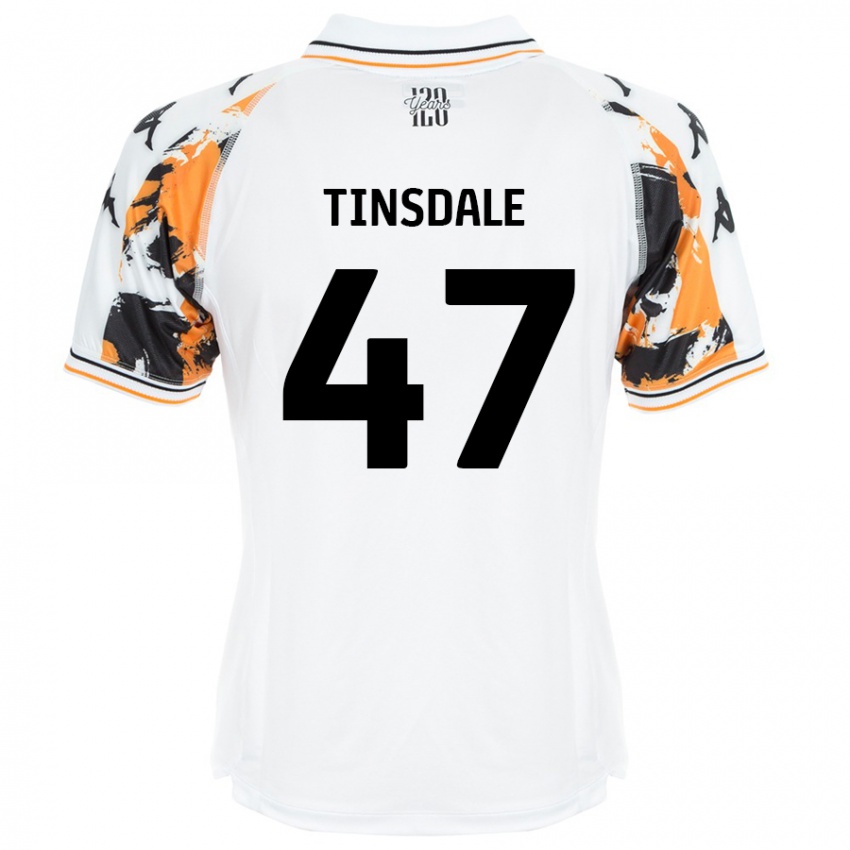 Niño Camiseta Nathan Tinsdale #47 Blanco 2ª Equipación 2024/25 La Camisa