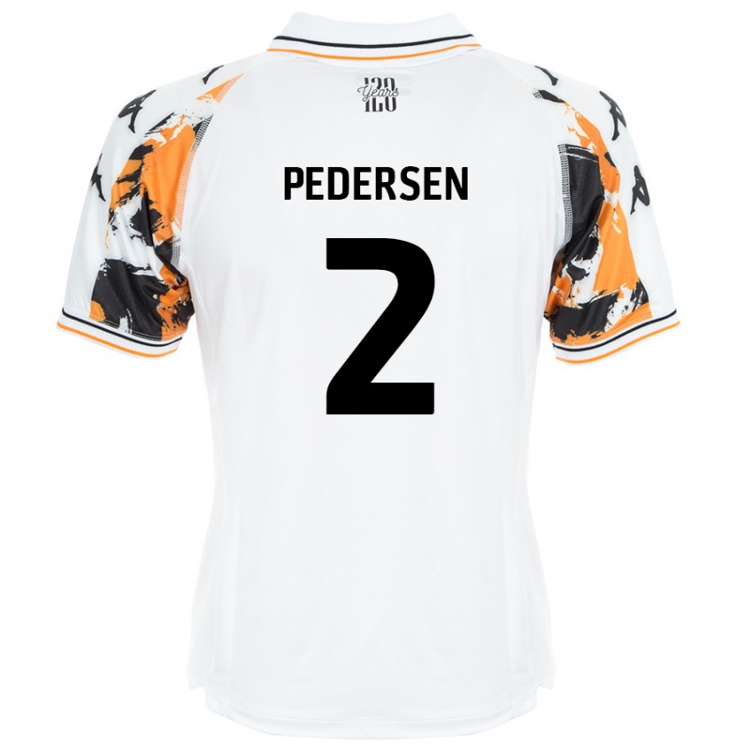 Niño Camiseta Eden Pedersen #2 Blanco 2ª Equipación 2024/25 La Camisa