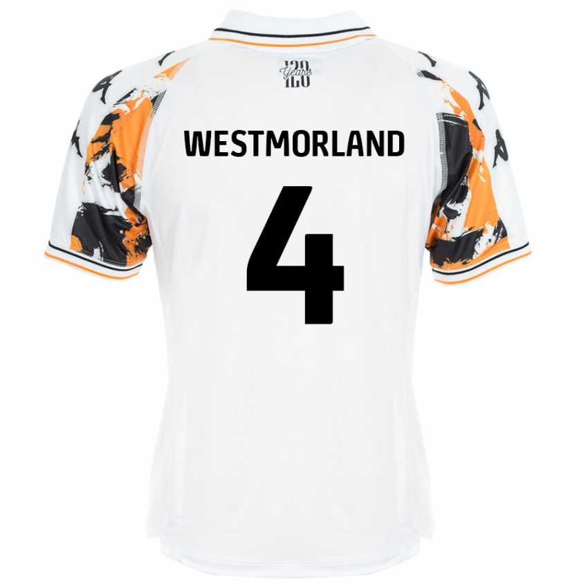 Niño Camiseta Emma Westmorland #4 Blanco 2ª Equipación 2024/25 La Camisa