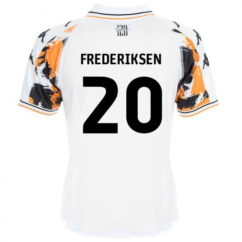 Niño Camiseta Abbey Frederiksen #20 Blanco 2ª Equipación 2024/25 La Camisa