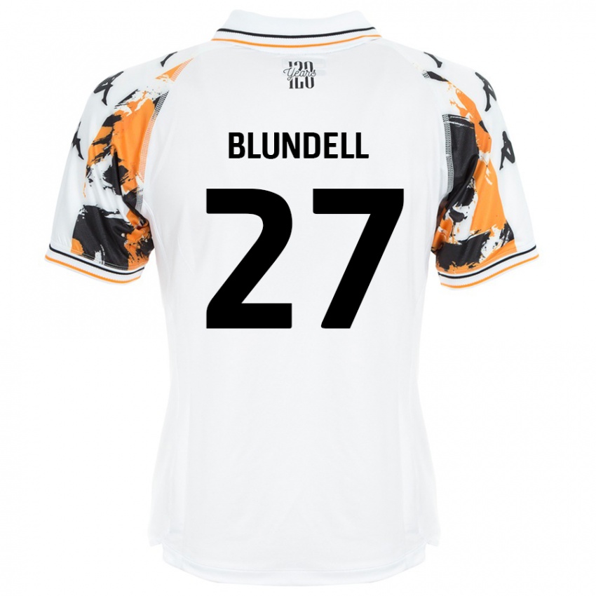 Niño Camiseta Maddie Blundell #27 Blanco 2ª Equipación 2024/25 La Camisa