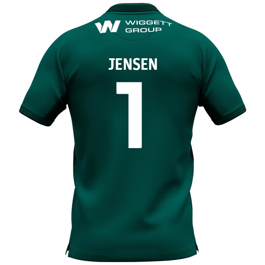 Niño Camiseta Lukas Jensen #1 Verde 2ª Equipación 2024/25 La Camisa