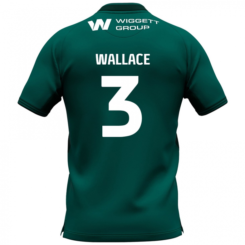 Niño Camiseta Murray Wallace #3 Verde 2ª Equipación 2024/25 La Camisa