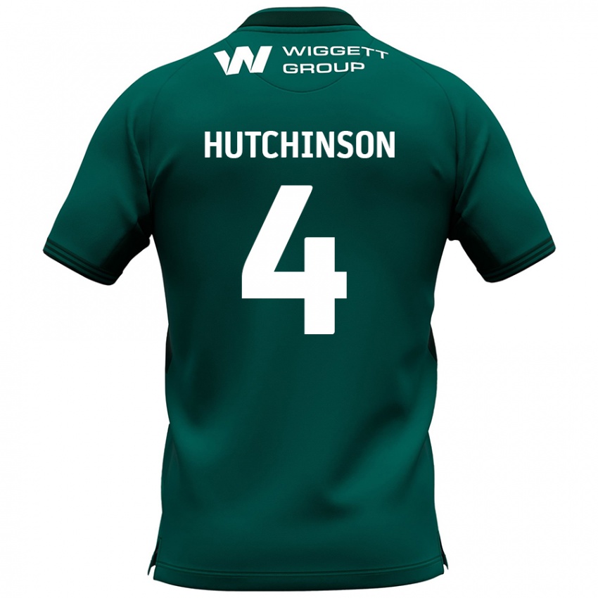 Niño Camiseta Shaun Hutchinson #4 Verde 2ª Equipación 2024/25 La Camisa