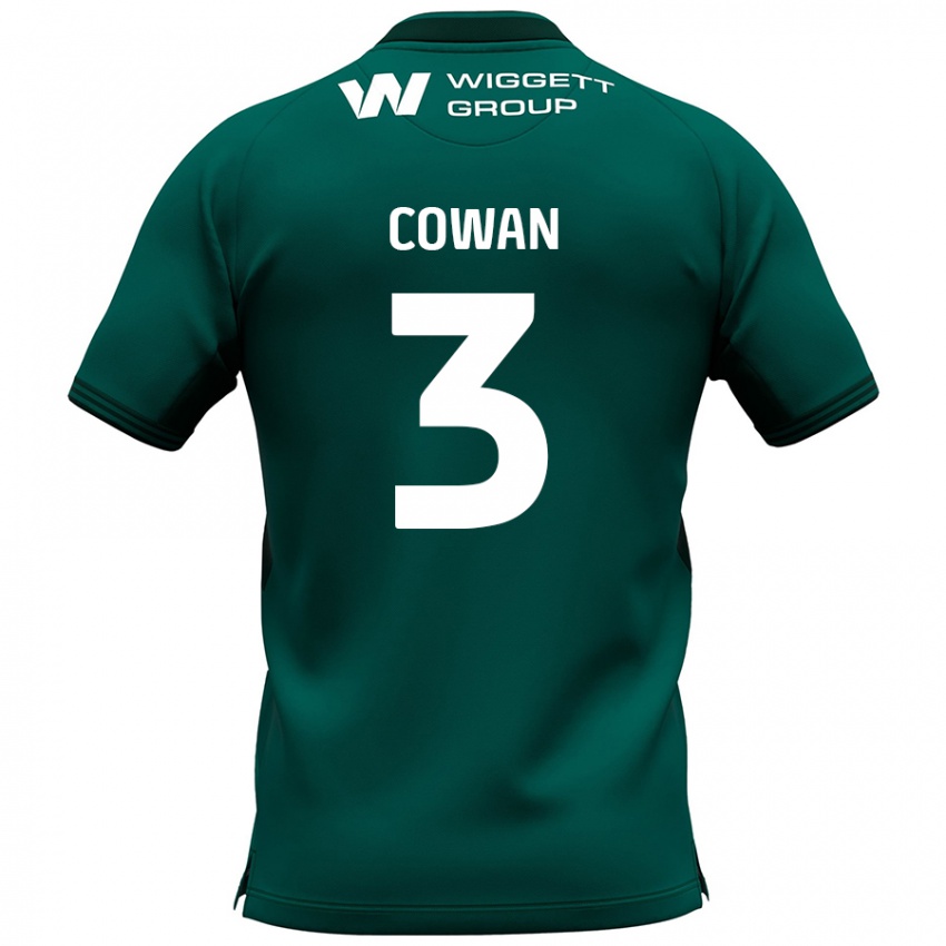 Niño Camiseta Leanne Cowan #3 Verde 2ª Equipación 2024/25 La Camisa